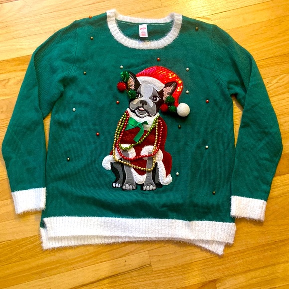 Holiday Time Sweaters - Christmas sweater, French bull dog